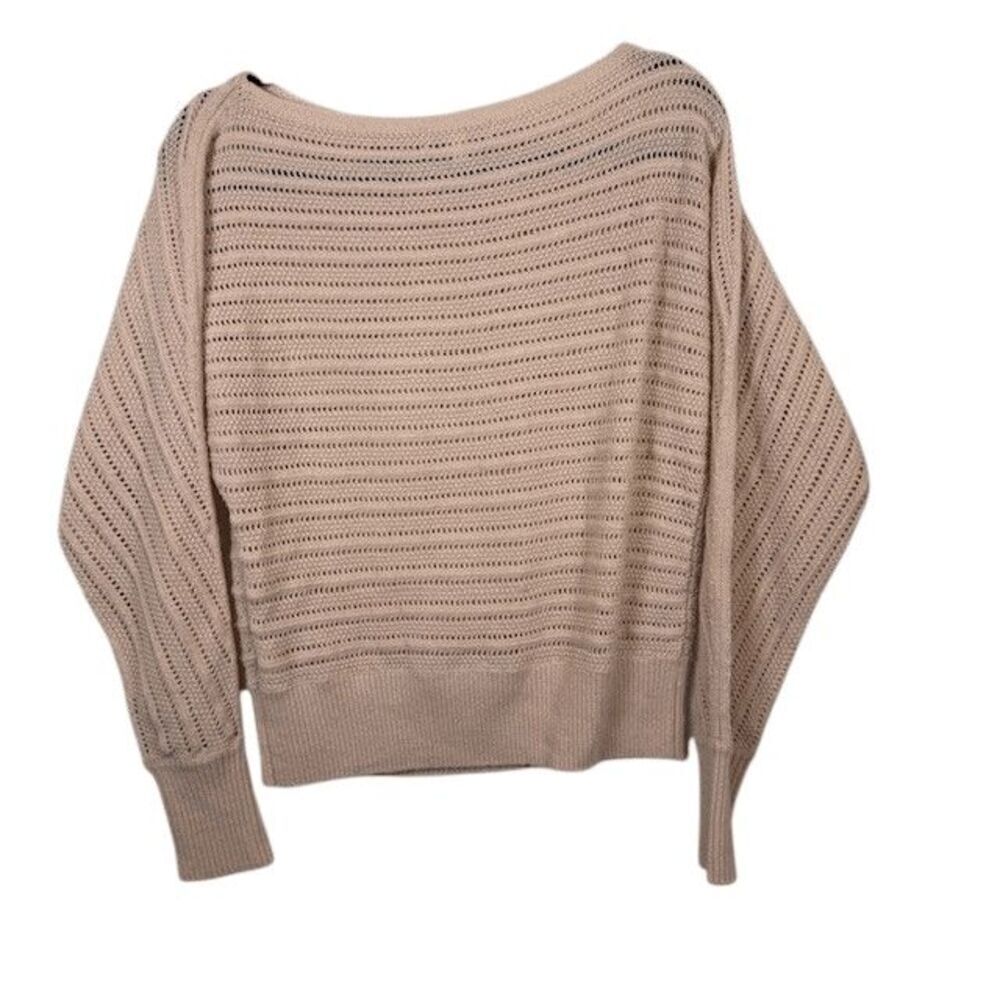 Intermix Wool Cashmere Blush Pink Open Knit Lightweight Sweater Size Small - Picture 2 of 11